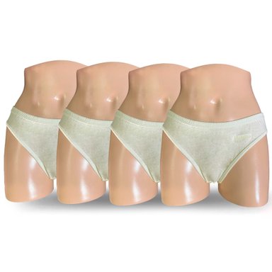 PACK BIKINI ALGODÓN MUJER MONINA CREMA X4 TRUZA
