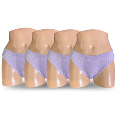 PACK BIKINI ALGODÓN MUJER MONINA LILA X4 TRUZA