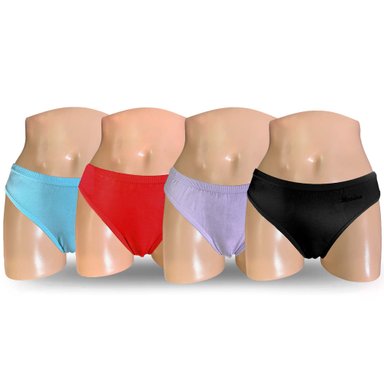 PACK BIKINI ALGODÓN MUJER MONINA MULTICOLOR X4 TRUZA