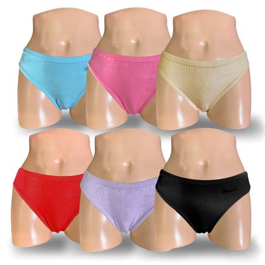 PACK BIKINI ALGODÓN MUJER MONINA MULTICOLOR X6 TRUZA 2