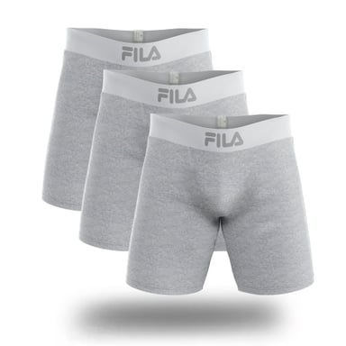 PACK X3 BOXER LARGO FILA PRETINA ANCHA PLOMO - 1
