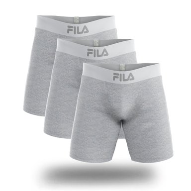PACK X3 BOXER LARGO FILA PRETINA ANCHA PLOMO - 1
