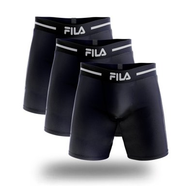 PACK X3 BOXER LARGO FILA PRETINA ANCHA AZUL MARINO - 1