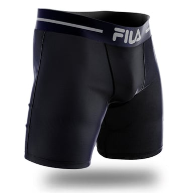 PACK X3 BOXER LARGO FILA PRETINA ANCHA AZUL MARINO - 3