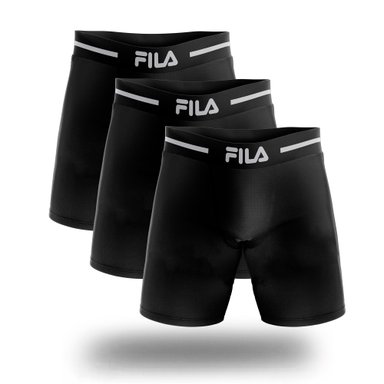 PACK X3 BOXER LARGO FILA PRETINA ANCHA NEGRO - 1