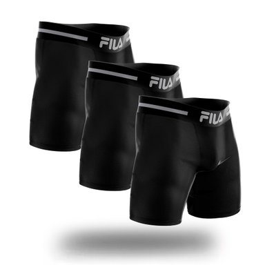 PACK X3 BOXER LARGO FILA PRETINA ANCHA NEGRO - 2