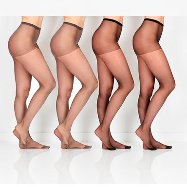 PACK X4 PANTY PRET A PORTE CON PUNTERA 1112 MULTICOLOR