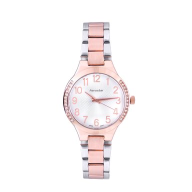 RELOJ AEROSTAR AE60003ATR MUJER PLATEADO / ORO ROSA ÁNÁLOGO