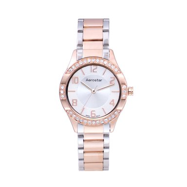 RELOJ AEROSTAR AE60002ATR MUJER PLATEADO / ORO ROSA ÁNÁLOGO