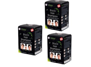 SHAMPOO DEXE 3 UNIDADES BLACK HAIR 25ML X 10