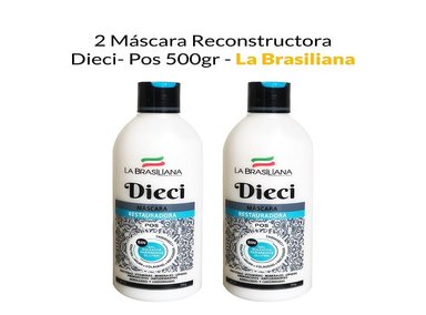 MÁSCARA RECONSTRUCTORA LA BRASILIANA 2 UNIDADES DIECI POS 500G