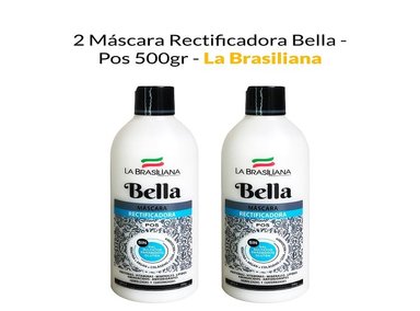 MÁSCARA RECTIFICADORA LA BRASILIANA 2 UNIDADES BELLA POS 500G