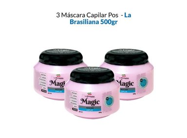 MÁSCARA LA BRASILIANA 3 UNIDADES RECONSTRUCTORA POS 500G