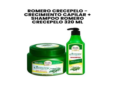 TRATAMIENTO CAPILAR NEVADA NATURAL PRODUCTS ROMERO CRECEPELO CRECIMIENTO + SHAMPOO ROMERO CRECEPELO 320ML