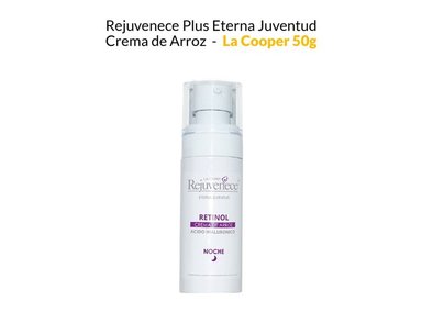 CREMA FACIAL LA COOPER REJUVENECE PLUS ETERNA JUVENTUD ARROZ 50 GR
