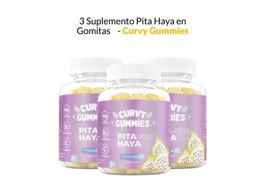 SUPLEMENTO CURVY GUMMIES GOMITAS 3 PITA HAYA