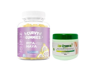 SUPLEMENTO LIPO CREAM NI GOMITAS PITA HAYA + CREMA THERMOHIDRA TAPA VERDE