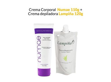 CREMA CUERPO LAMPIÑA AROMÁTICA NUMAE 110G + DEPILADORA 120G