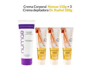 CREMA CUERPO DR RASHEL AROMÁTICA NUMAE 110G + 3 DEPILADORA 100G