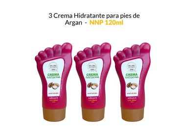 CREMA HIDRATANTE PIES NEVADA NATURAL PRODUCTS AROMÁTICA 3 UNIDADES ARGAN NNP 120ML