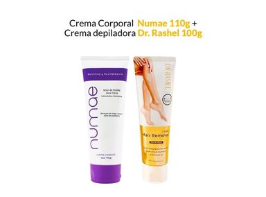 CREMA CUERPO NUMAE AROMÁTICA 110G + DEPILADORA DR RASHEL 100G