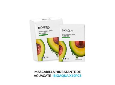 MASCARILLA FACIAL BIOAQUA 25G HIDRATANTE AGUACATE 10 PCS