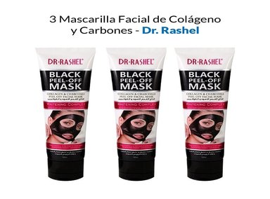 MASCARILLA FACIAL DR RASHEL 100G COLÁGENO Y CARBONES 3 UNIDADES