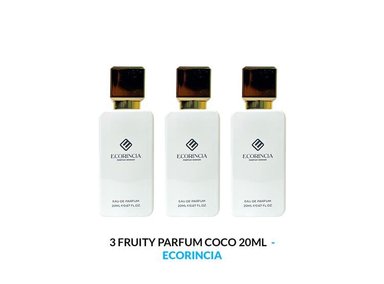 PERFUME ECORINCIA FRUITY PARFUM COCONUT 3 UNIDADES MUJER 20ML
