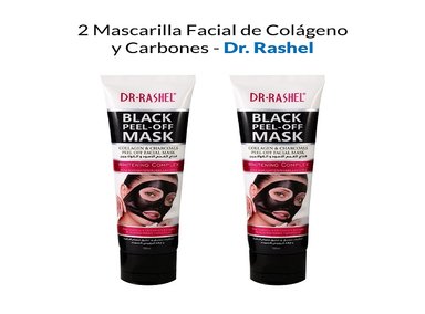 MASCARILLA FACIAL DR RASHEL 100G COLÁGENO Y CARBONES 2 UNIDADES
