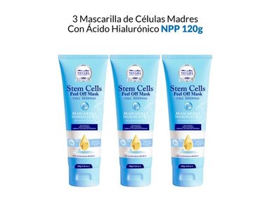 MASCARILLA NEVADA NATURAL PRODUCTS 120G CELULAS MADRES ACIDO HIALURONICO 3 UNIDADES