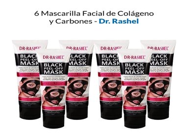 MASCARILLA FACIAL DR RASHEL 100G COLÁGENO Y CARBONES 6 UNIDADES