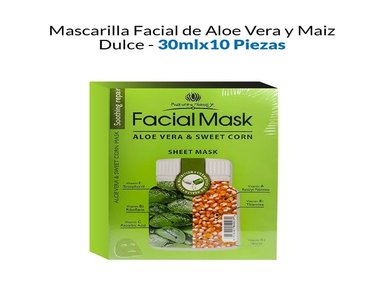 MASCARILLA FACIAL FRUIT OF THE WOKALI 30ML ALOE VERA Y MAIZ DULCE 10 PIEZAS