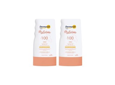 PACK 2 CREMA FACIAL DERMASOL PROTECTOR SOLAR MATERNA DERMOSOL SPF 100 80 GR