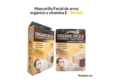 MASCARILLA FACIAL FRUIT OF THE WOKALI 30ML ARROZ 10 PIEZAS