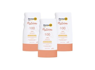 PACK 3 CREMA FACIAL DERMASOL PROTECTOR SOLAR MATERNA DERMOSOL SPF 100 80 GR