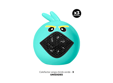 PACK 3 CALEFACTOR ANGRY BIRDS VERDE