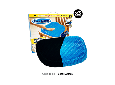 COJÍN 20X35CM AZUL GEL 1000GR X3