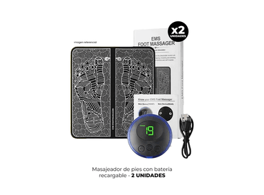 PACK 2 MASAJEADOR PIES BATERÍA RECARGABLE