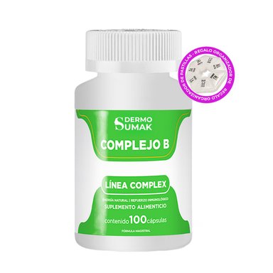 COMPLEJO B COMPLEX 300MG - 100 CAP - DERMO SUMAK + REGALO PASTILLERO