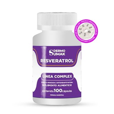 RESVERATROL COMPLEX 400MG - 100 CAP - DERMO SUMAK + REGALO PASTILLERO