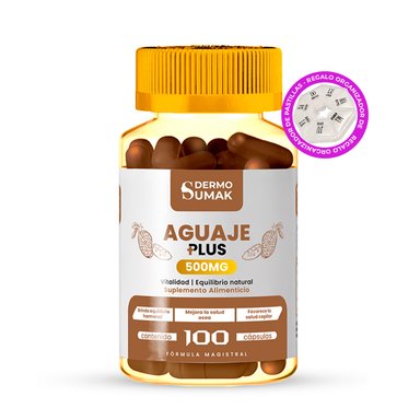 AGUAJE PLUS 100MG - 100 CAP - DERMO SUMAK + REGALO PASTILLERO