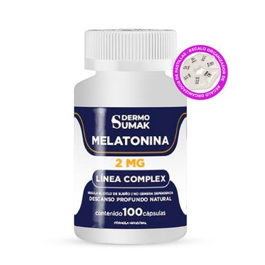 MELATONINA COMPLEX 2MG - 100 CAP - DERMO SUMAK + REGALO PASTILLERO