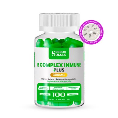 B COMPLEX INMNUNE 100MG - 100 CAP - DERMO SUMAK + REGALO PASTILLERO