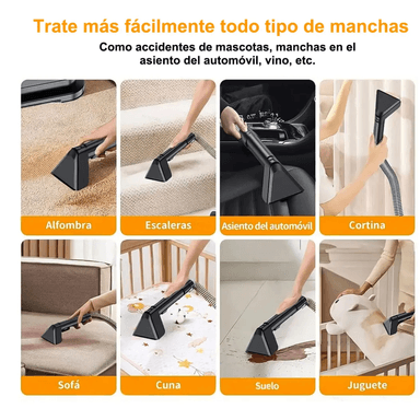 ASPIRADORA 16KPA LIMPIEZA ALFOMBRAS TAPICERÍA MOTOR COBRE 450W - 1800ML - 2