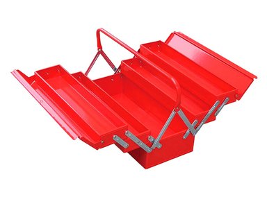 CAJA DE HERRAMIENTAS METÁLICA TIPO ACORDEÓN 5 SECCIONES