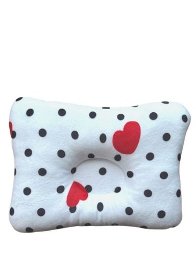 ALMOHADA BABY LOCK CORAZONES 4 X 28CM MULTICOLOR PARA BEBÉ ANTICABEZA PLANA