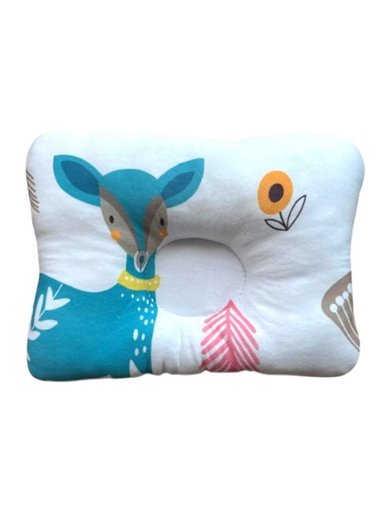 ALMOHADA BABY LOCK CIERVO 4 X 28CM MULTICOLOR PARA BEBÉ ANTICABEZA PLANA