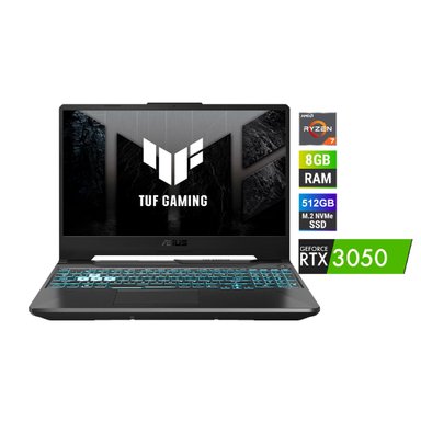 LAPTOP ASUS TUF GAMING A15 R7 8GB 512GB RTX3050 4GB W11 - 1