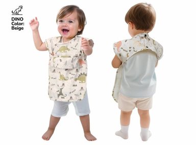 MANDIL IMPERMEABLE PU PARA BEBÉS 6 A 24 MESES CON BOLSILLO RECOLECTOR