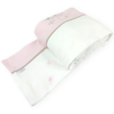 SET SÁBANAS BABY MERINOS ALGODÓN MULTICOLOR BORDADOS 130 X 70 CM NIÑA AMIGOS DUO BDR